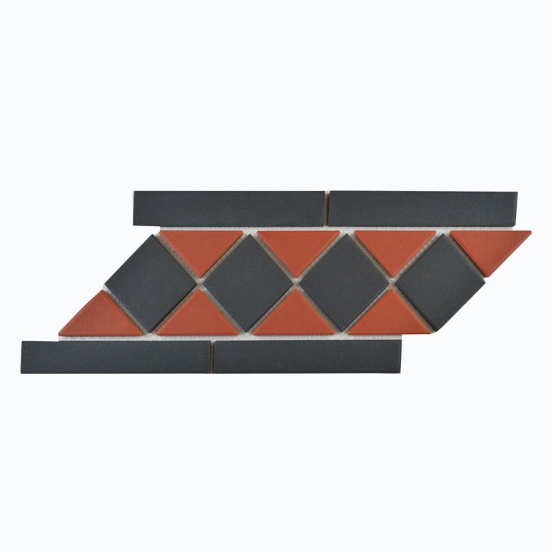 Era Red & Black Border 36x11.8cm (per piece)