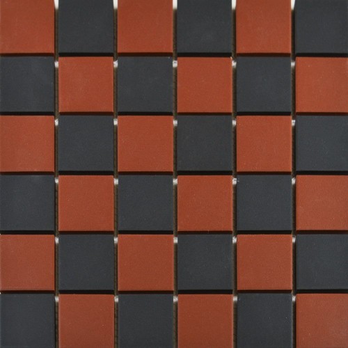 Era Red & Black Chequer Mosaic 29.1x29.1cm