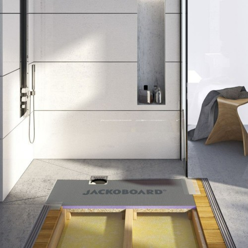 Jackoboard Aqua Flat Shower Tray - Centre Drain - 1800x900x20mm