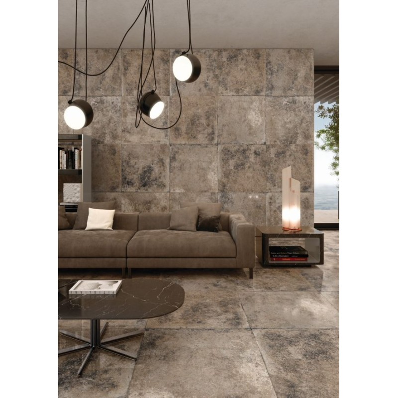 Detroit Metal Beige Lapatto 60x60cm (box of 4)