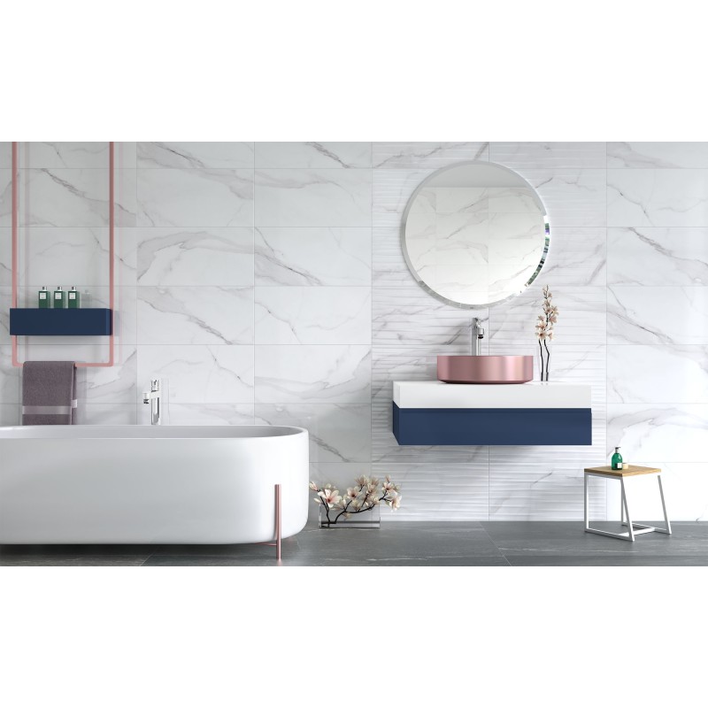 Vesta Carrara 25x75cm (box of 9)